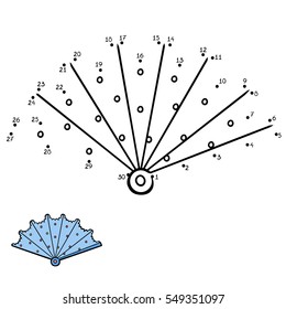 Numbers game, education dot to dot game for children, Fan