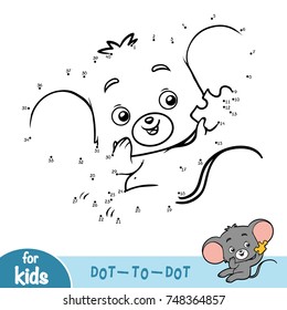 Numbers game, education dot to dot game for children, Mouse