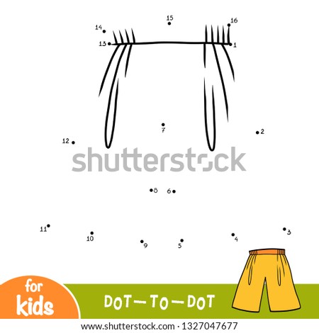 Numbers game, education dot to dot game for children, Culottes