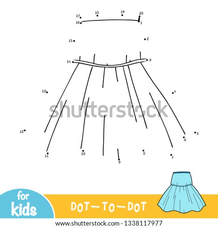 Numbers game, education dot to dot game for children, Skirt