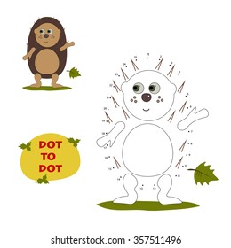 Numbers game with hedgehog,dot to dot game,dot to dot children game,dot to dot games for children, vector, eps8, dot to dot, Numbers game, dots,dotted line, dot to dot puzzle,hedgehog isolated
