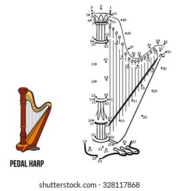 Numbers game: music instruments (pedal harp)