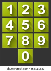 Numbers in green