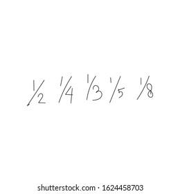 numbers, hand drawn illustration. vector illustration. set of number in line art