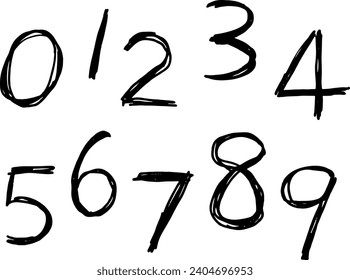 conjunto de letras dibujadas a mano