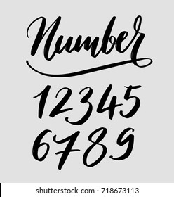 Numbers hand written typography. Ready to use it. Good use for logotype symbol cover label product brand poster title or any graphic design you want 
