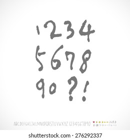 numbers / Handwritten numbers - vector