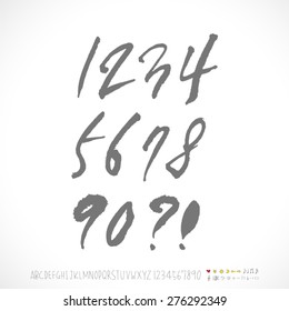 numbers / Handwritten numbers - vector