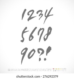 numbers / Handwritten numbers - vector