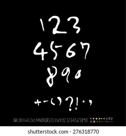 Numbers / Handwritten Numbers - vector