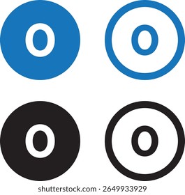 O ícone de números define de 0 a 9. Ícone de números sólido e ícone de linha definido. ilustração vetorial. arquivo eps.