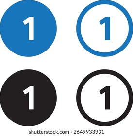 O ícone de números define de 0 a 9. Ícone de números sólido e ícone de linha definido. ilustração vetorial. arquivo eps.