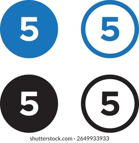 O ícone de números define de 0 a 9. Ícone de números sólido e ícone de linha definido. ilustração vetorial. arquivo eps.