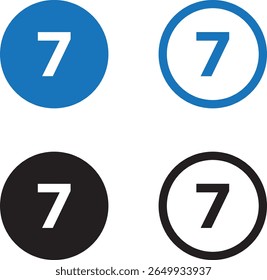 O ícone de números define de 0 a 9. Ícone de números sólido e ícone de linha definido. ilustração vetorial. arquivo eps.