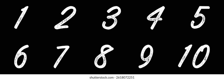Numbers icon set. Vector illustration.