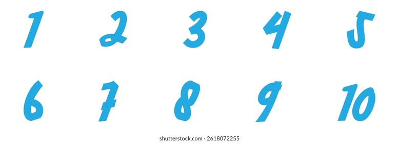 Numbers icon set. Vector illustration.