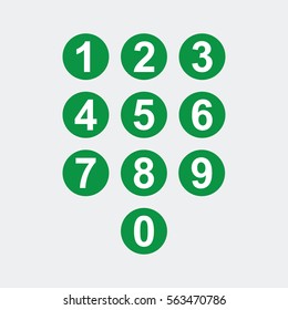 numbers icon vector