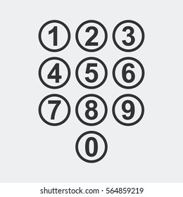 numbers icon vector