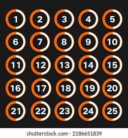 Numbers Icon Vector for Education and UI UX Design
