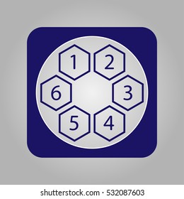 Numbers icon, vector illustration