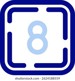 numbers icon vector illustration blue