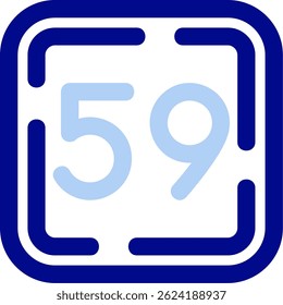 numbers icon vector illustration blue