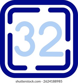 numbers icon vector illustration blue