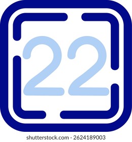 numbers icon vector illustration blue