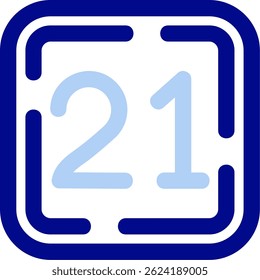 ícone números vetor ilustração azul
