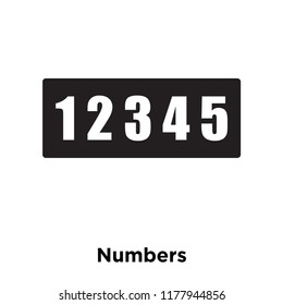 Numbers Icon Vector Isolated On White Stock Vector (Royalty Free ...