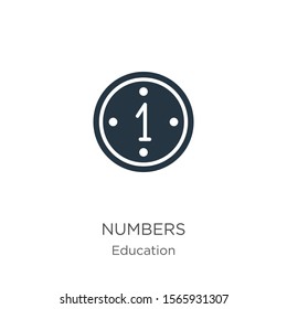 Numbers icon vector. Trendy flat numbers icon from education collection isolated on white background. Vector illustration can be used for web and mobile graphic design, logo, eps10