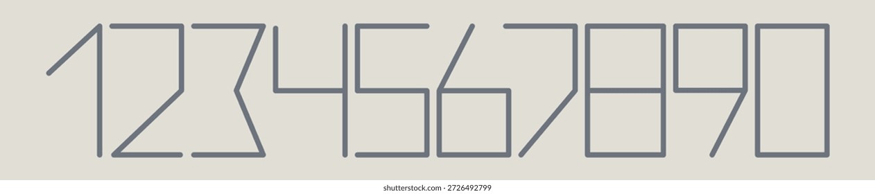 Ícones de números. Elementos de design listrados. Estilo retrô. Ilustração vetorial para brochura, cartaz, capa, cartão, apresentação, folheto ou banner.