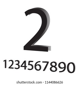 Numbers illustration. Vector