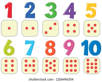 numbers with image poster illustration