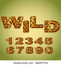 Numbers imitating tiger fur