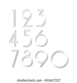 Numbers isolated on white background