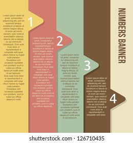 numbers labels over beige background. vector illustration