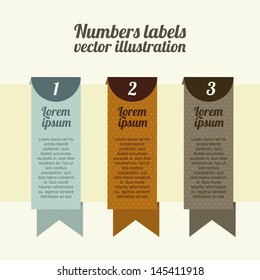 numbers labels over cream background vector illustration 