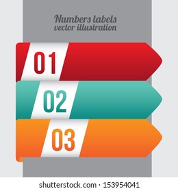 numbers labels over gray background vector illustration 