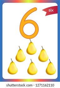 Numbers learning cards for kids