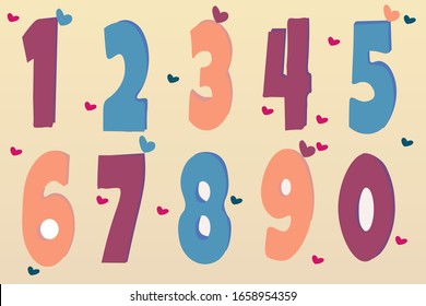 Numbers learning for children set bright