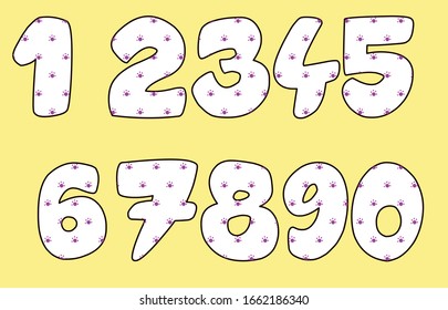 numbers learning children set vector 