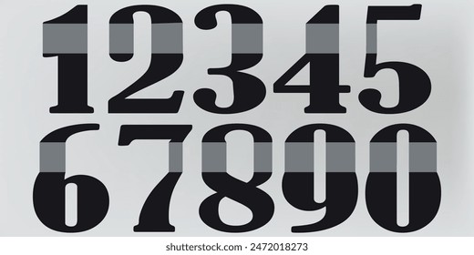 Numbers, letters of the alphabet. Font design for logos, posters, invitations, etc. vector illustrator.odd figures rectangle origami font collection .83