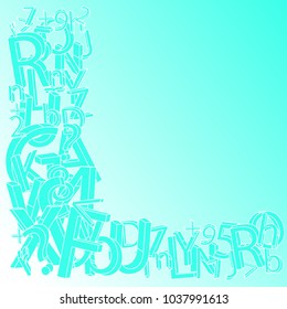 numbers and letters background vector illustration