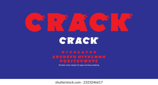 Numbers and letters vector design for logos and fancy lettering