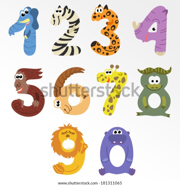 アフリカの動物のような数値 Eps 8形式の塗りつぶしイラスト の