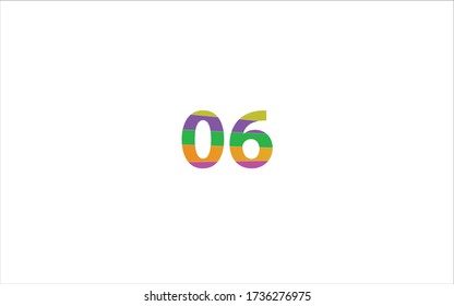 Numbers Logo Design in weißem Hintergrund.