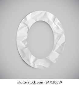 Numbers mad by crumbled papers, vector