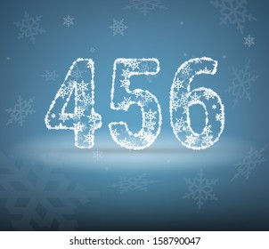 Numbers made Ã?Â¢??Ã?Â¢??from snowflakes