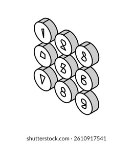 numbers math science education isometric icon vector. numbers math science education sign. isolated symbol illustration